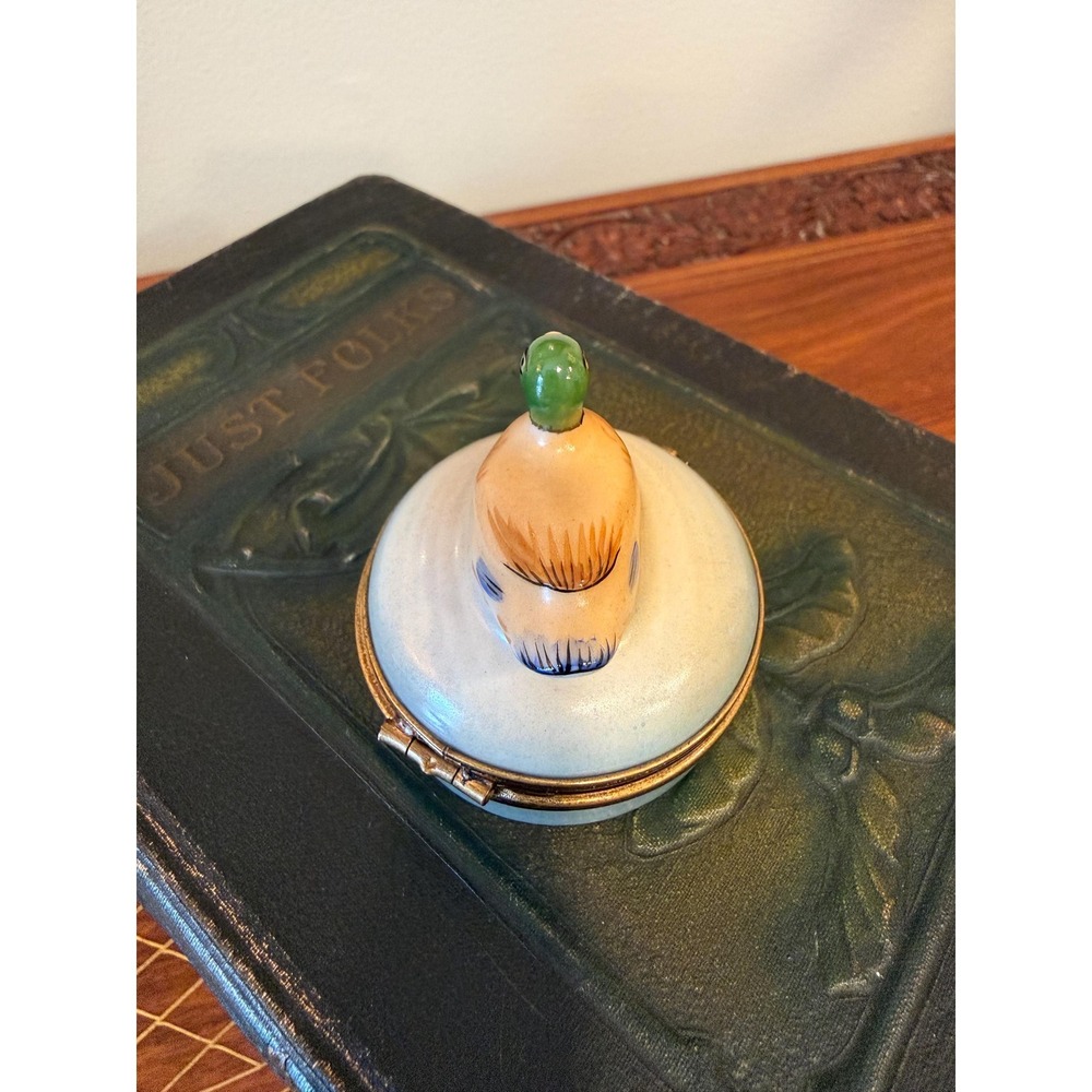 Vintage Limoges Castel Mallard Duck Trinket Box - Picture 13 of 17